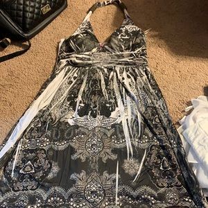 Beaded backless dress